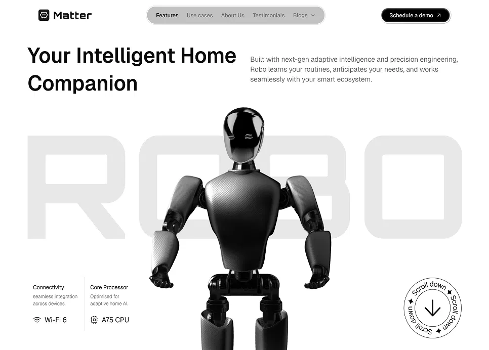 Matter robot hero image